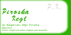 piroska kegl business card