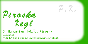 piroska kegl business card